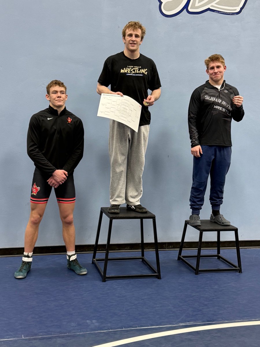 LcatsAthletics's tweet photo. Boys Capitol Conference Tournament Results

Great day on the mat for Lake Mills Wrestling!

138: Lawrence 2nd (2nd Team All-Conference)
190: Burling 1st (Conference Champ)
215: Cassady 1st (Conference Champ)

Team Results: 6th #LCatPride https://t.co/oSzsxn6lC9