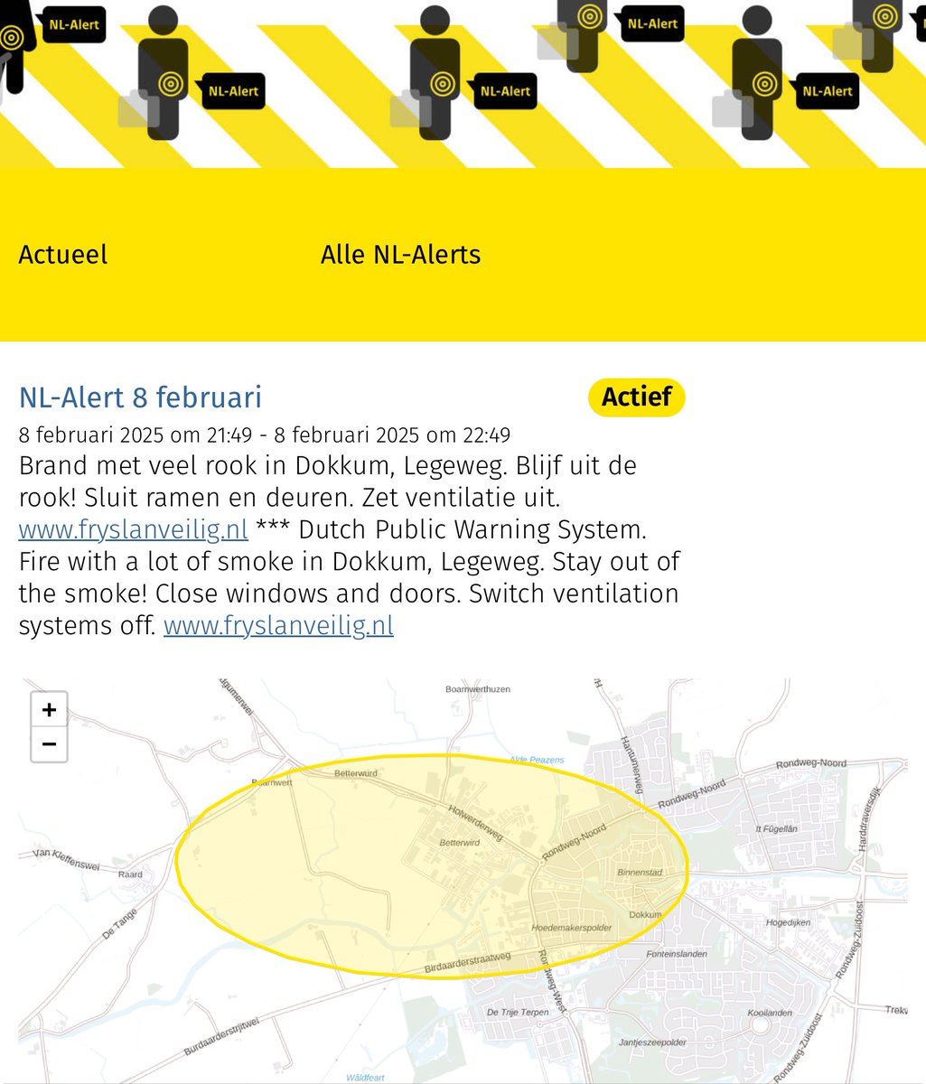 Uitslaande brand in gebouw aan de Legeweg in Dokkum