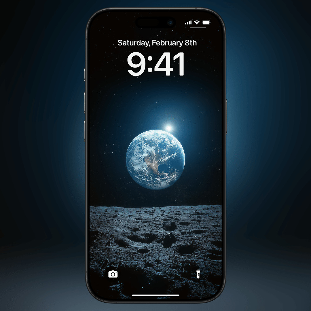 on_lockscreen's tweet photo. Earth from Moon 🌑🌍 https://t.co/sNOQbX4ReE