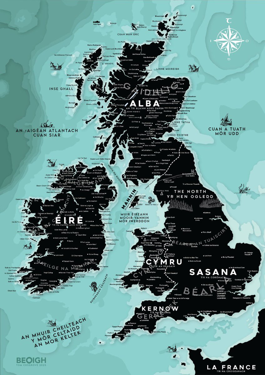 Wee Map I did of the Isles with all their native place names.

It's an update from the previous one, with more places included.

You can buy it here
etsy.com/ie/listing/185…