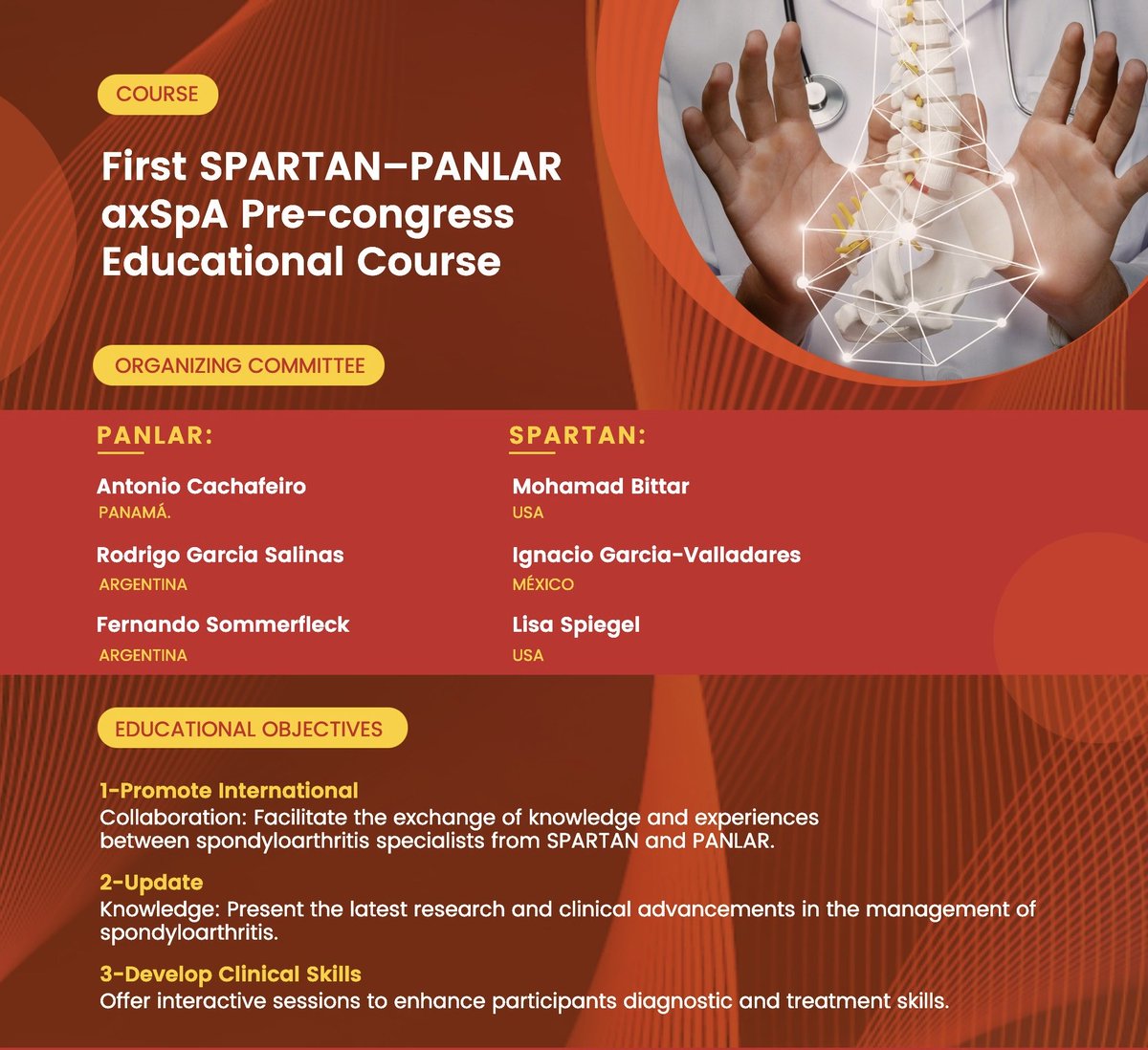 Join us on April 23 in Mexico City! #axialspondyloarthritis #axSpA #education