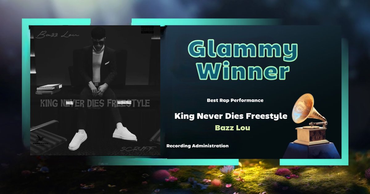 RECORDING AD MINISTRATION/GLAMMYs (@glammysawards) on Twitter photo Congratulations Best Rap Performance winner <a href="/tcpbazz_lou/">Bazz Lou โ</a> King Never Dies Freestyle ๐
#57thGlammys Congratulations Best Rap Performance winner <a href="/tcpbazz_lou/">Bazz Lou โ</a> King Never Dies Freestyle ๐
#57thGlammys