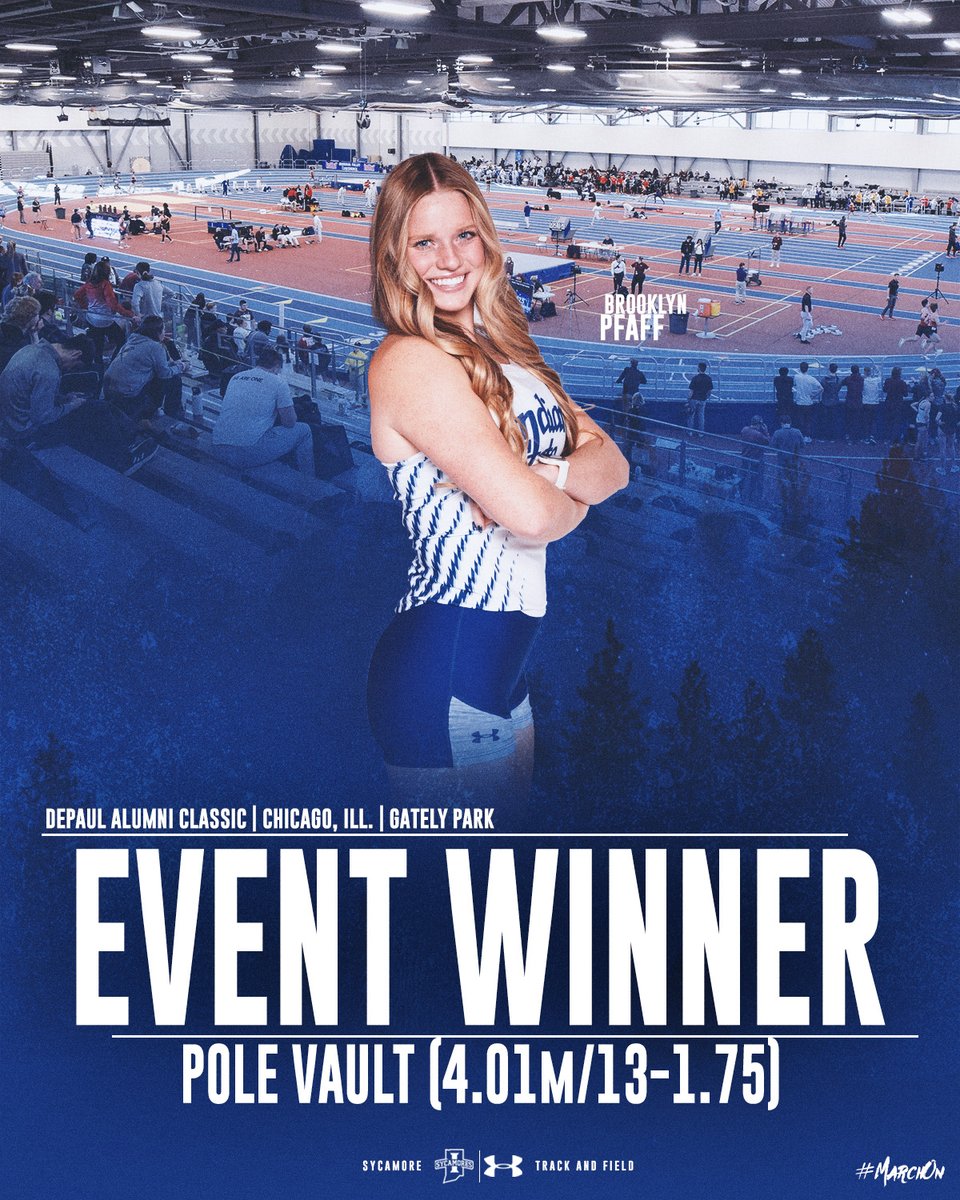 Twice as nice 😊

Trees take the top four spots in the women's pole vault, all coming from season bests 📈

Brooklyn Pfaff 4.01m/13-1.75, Amy Luttrell 3.81m/12-6, Campbell Roberts 3.81m/12-6, Kennedy Merrell 3.56m/11-8

#MarchOn | #StayRooted
