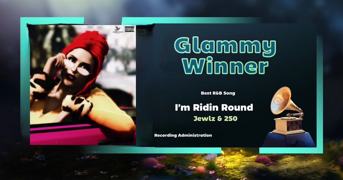 Congratulations Best R&amp;B Song winners <a href="/ObviousJewlz/">Jewlz ❆</a> <a href="/2FIVE0/">250 ❁</a> I’m Ridin Round 🏆

#57thGlammys