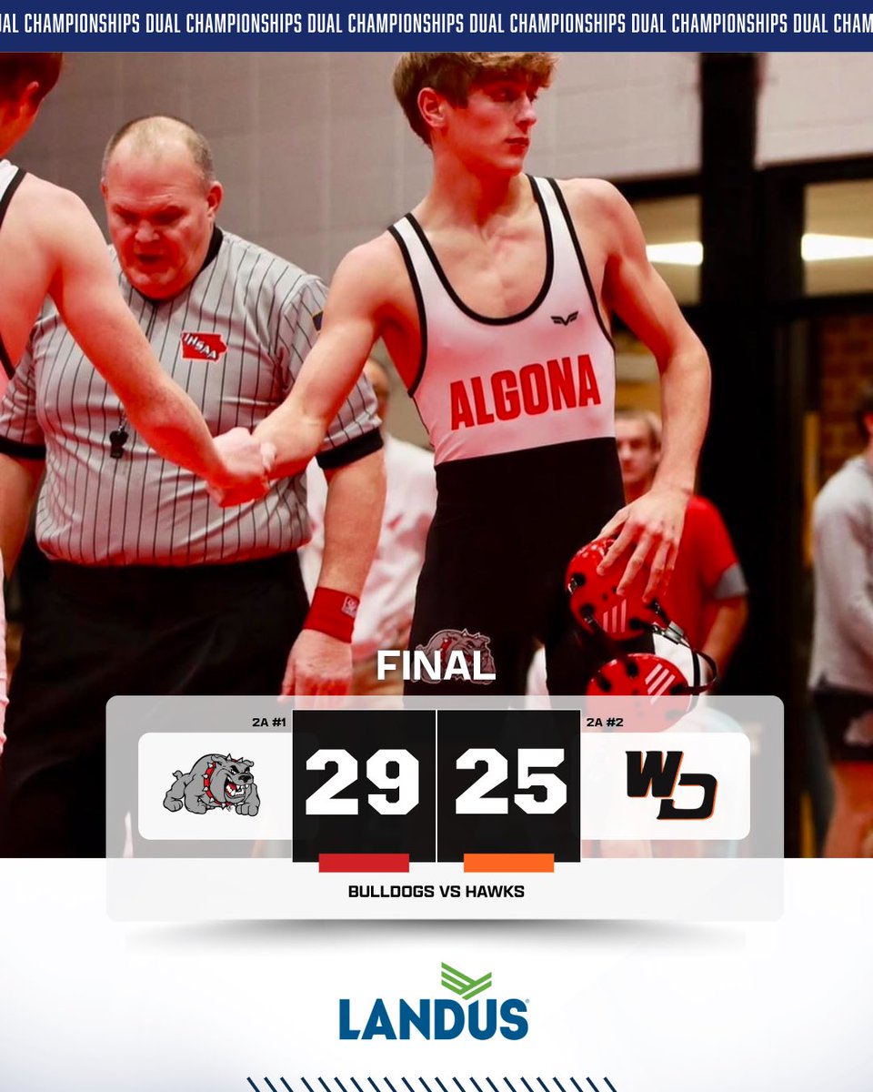 Bound_IA's tweet photo. 🚨𝟮𝗔 𝗦𝗧𝗔𝗧𝗘 𝗖𝗛𝗔𝗠𝗣𝗜𝗢𝗡𝗦🚨

#1 ALGONA TAKES DOWN #2 WEST DELAWARE TO BECOME CHAMPIONS 🔥

#iahswr https://t.co/MdaTHzFByh