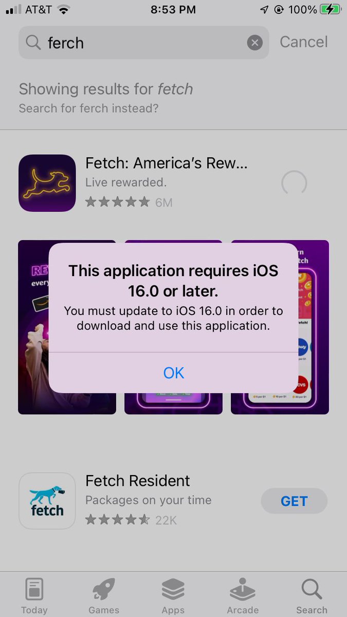 muchmor1's tweet image. It seems like we’re well on our way to creating a technological underclass. You’re not allowed to participate in this Fetch lottery they’ve been advertising if your phone’s not up to date.