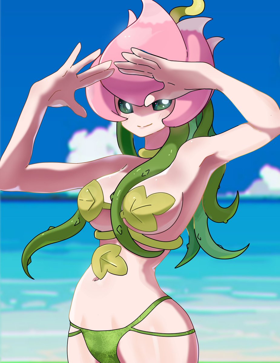 _Dantamer_'s tweet photo. Lillymon beach day  🏖️🌹🩱
#digimon #Lillymon #デジモン https://t.co/mbl4a7h93m