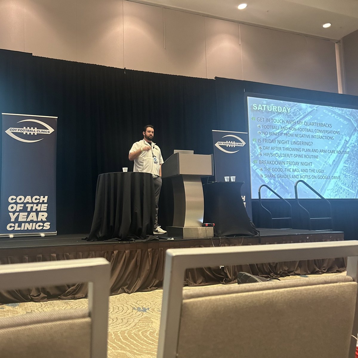 Coach Sean McIntyre (@coach_mcintyre) on Twitter photo Unbelievable presentation by <a href="/CoachH_Evans/">Hunter Evans</a> on preparing a Qb to play! <a href="/COYFootball/">Coach of the Year Clinics</a> <a href="/FL_Coaches/">FL☀️COACHES</a> Unbelievable presentation by <a href="/CoachH_Evans/">Hunter Evans</a> on preparing a Qb to play! <a href="/COYFootball/">Coach of the Year Clinics</a> <a href="/FL_Coaches/">FL☀️COACHES</a>