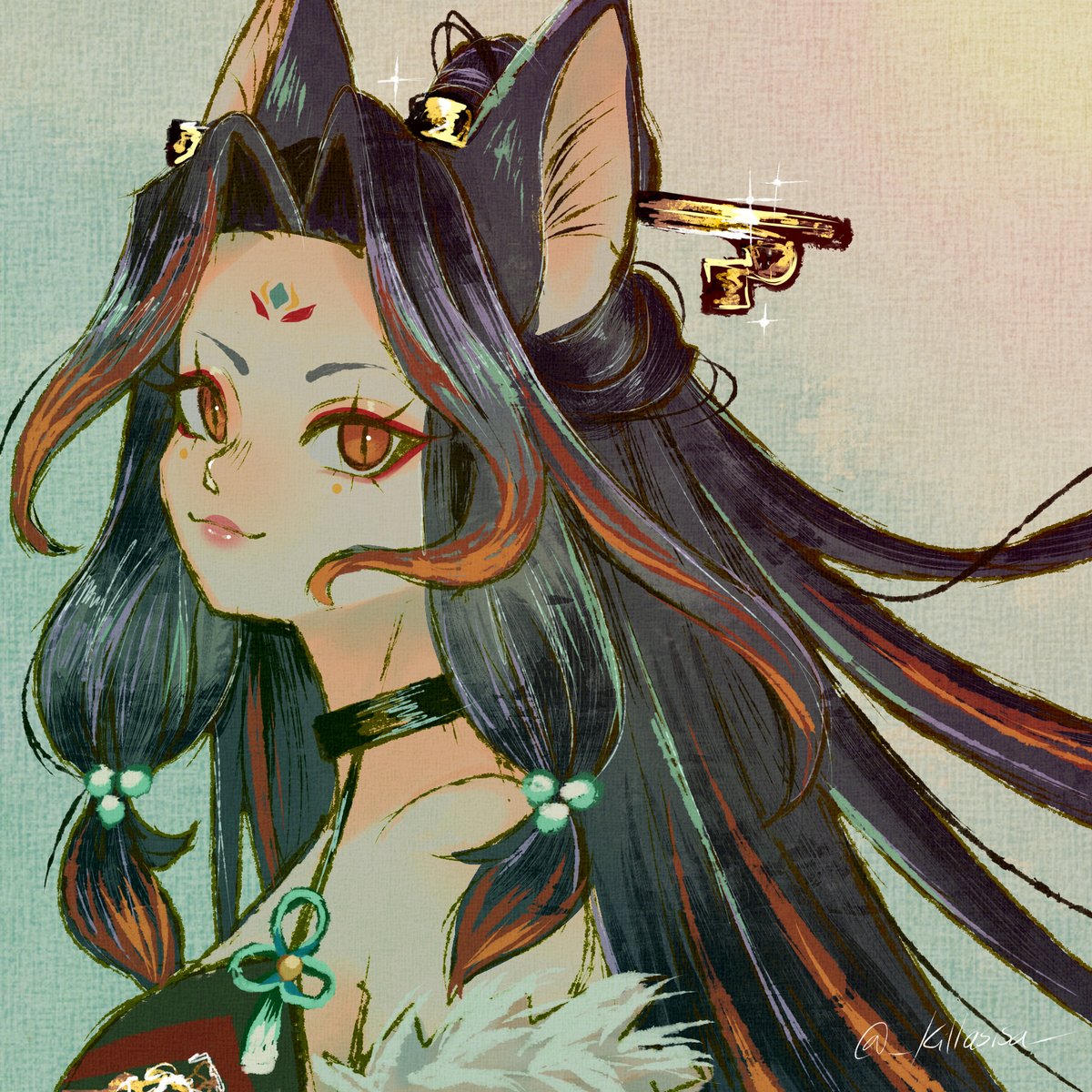 Playing a little with textures! a gift for <a href="/Nyalter4/">Nyalta | Villainous empress Vtuber |</a> 💚✨