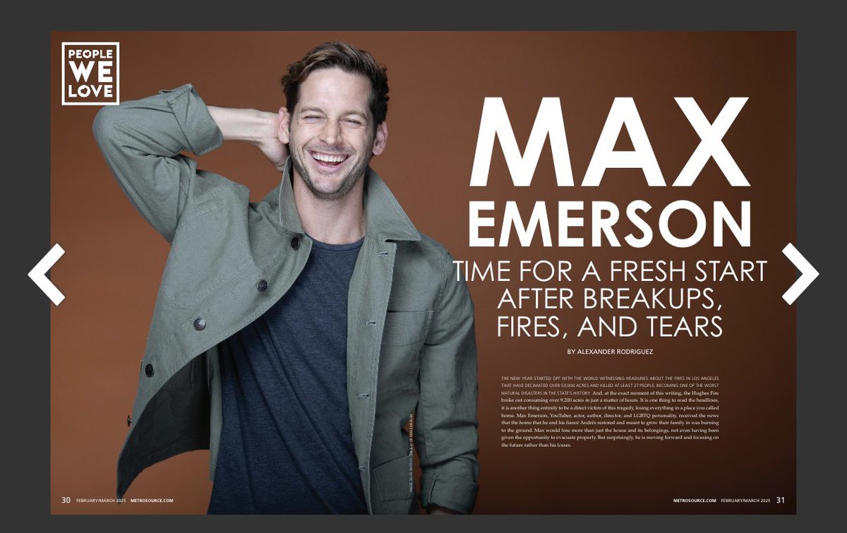TheMaxisms's tweet image. Talking about fires, breakups and vulnerability with @MetrosourceMag 

metrosource.com/for-this-holly…