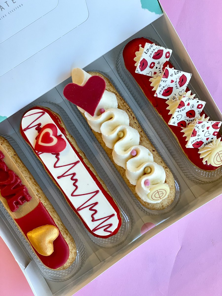 nugateau's tweet photo. 💕Valentine’s Day 💕is almost here! Celebrate love with Nugateau’s exclusive, custom-curated Éclairs—crafted to make your day extra special. Available now at store and online for delivery! Place your Order now at https://t.co/Wxi8Kt7RDf or reach out at info@nugateau.com https://t.co/yQR9nXFO7J