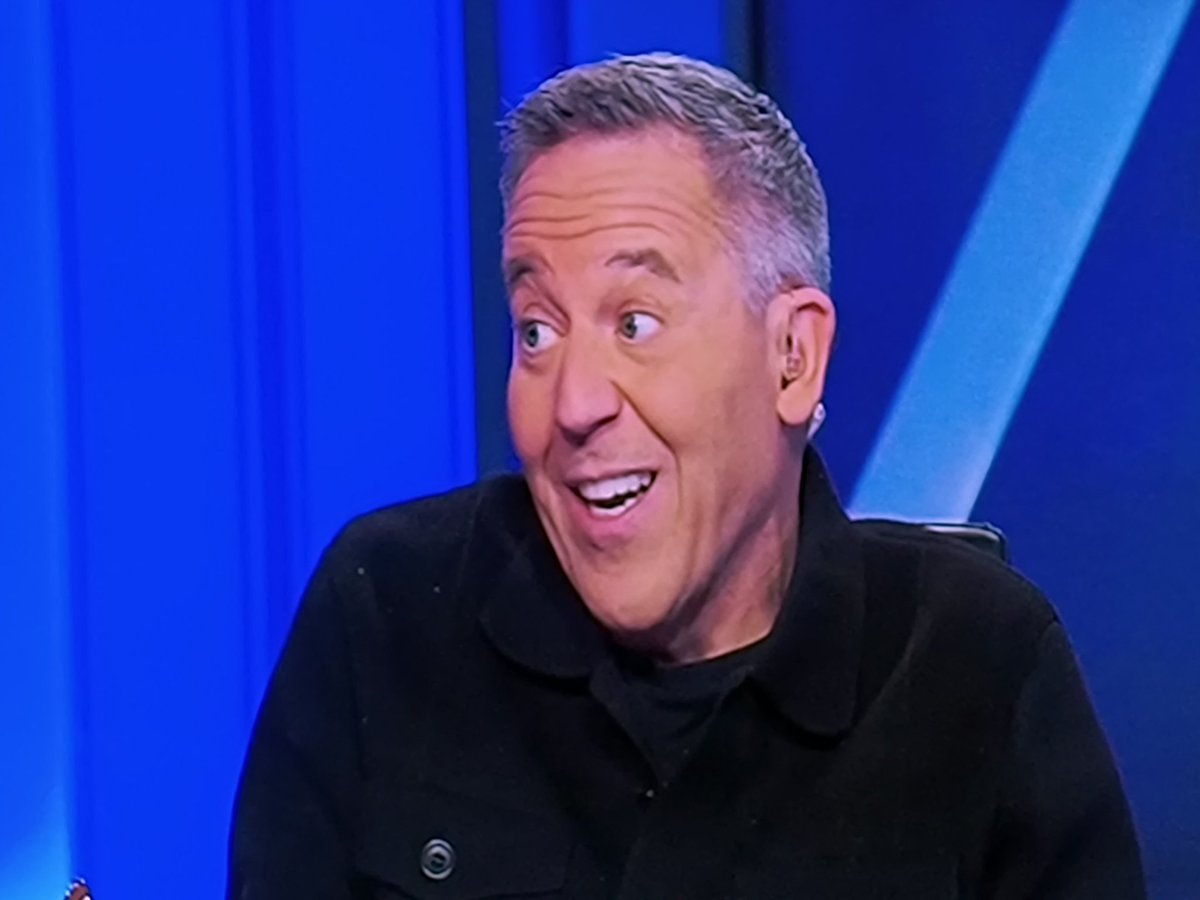 johnkgilmer's tweet photo. @JesseBWatters Caught this screen grab of @greggutfeld in his true state of girly giddiness as he looked at you on The Five. https://t.co/AovXW9KLEz