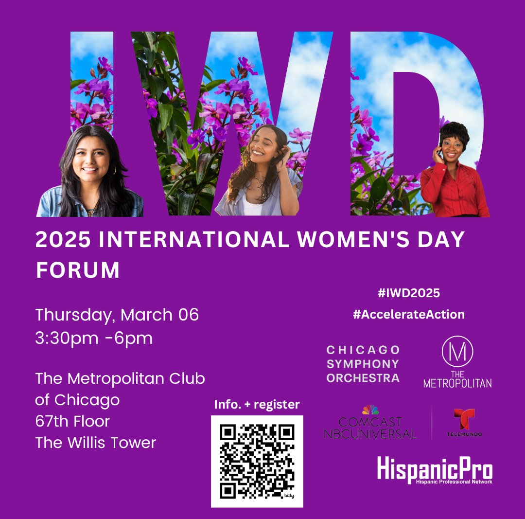 Register today for the 2025 Chicago International Women's Day Forum being held on Thursday, March 06 at the exclusive Metropolitan Club at Willis Tower > adobe.ly/4aE0Awf #Chicago #IWD2025 #AccelerateAction #leadership #networking #Illinois