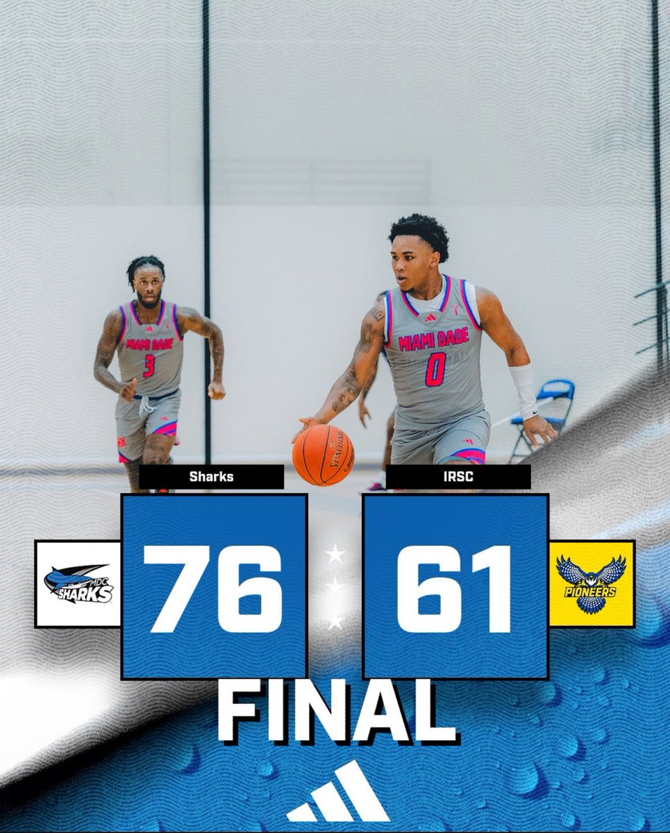 Final from Miami. 

<a href="/JamaalMorris12/">Jamaal Morris</a> 16pts 8rebs 6ast
<a href="/hassanbelkh/">hassan belkhaddar</a> 17pts 8rebs

Daytona State up next, 2/12 7:30pm @ Home.

#MDCHoops 🦈