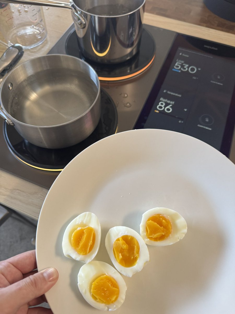 sdamico's tweet image. Yes, confirmed this works. Literally the best boiled egg I’ve ever had.