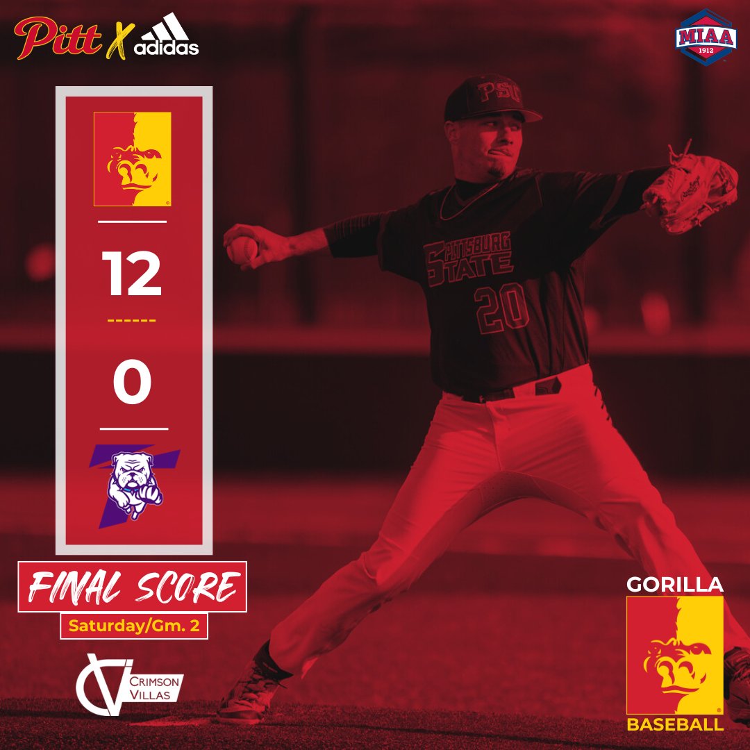 🚨SCHOOL RECORD🚨

Kolby Dougan ties a school record with 16 STRIKEOUTS Saturday - leading the Gorillas to a 12-0 win over Truman State 🦍⚾️

The Gorillas aim for the 4-game sweep over the Bulldogs Sunday.