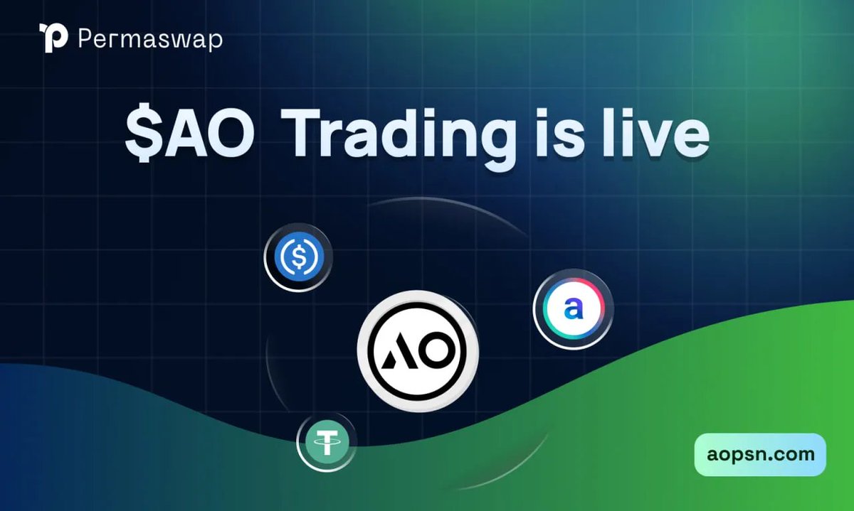 Permaswap | AO (@permaswap) on Twitter photo 🚨 Big news alert! 🚨
$AO is now live on <a href="/Permaswap/">Permaswap | AO</a>! 🎉
You can swap $AO using $wAR, $wUSDC, $wUSDT, or almost any other asset on AO. 💸
And here’s the kicker: Permaswap’s got multi-hop trades and smart routing to find you the best possible path for your swaps. Easy peasy! 😎 🚨 Big news alert! 🚨
$AO is now live on <a href="/Permaswap/">Permaswap | AO</a>! 🎉
You can swap $AO using $wAR, $wUSDC, $wUSDT, or almost any other asset on AO. 💸
And here’s the kicker: Permaswap’s got multi-hop trades and smart routing to find you the best possible path for your swaps. Easy peasy! 😎