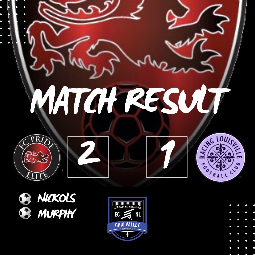 FC Pride 2009 Girls ECNL (@fcpride09g_ecnl) on Twitter photo Nice 2-1 road win to kick off <a href="/ECNLOhioValley/">ECNL Ohio Valley Conference</a> Conference season! <a href="/brooklyn58519/">Brooklyn Nickols</a> & @Brynn77241502 with our goals. Nice 2-1 road win to kick off <a href="/ECNLOhioValley/">ECNL Ohio Valley Conference</a> Conference season! <a href="/brooklyn58519/">Brooklyn Nickols</a> & @Brynn77241502 with our goals.