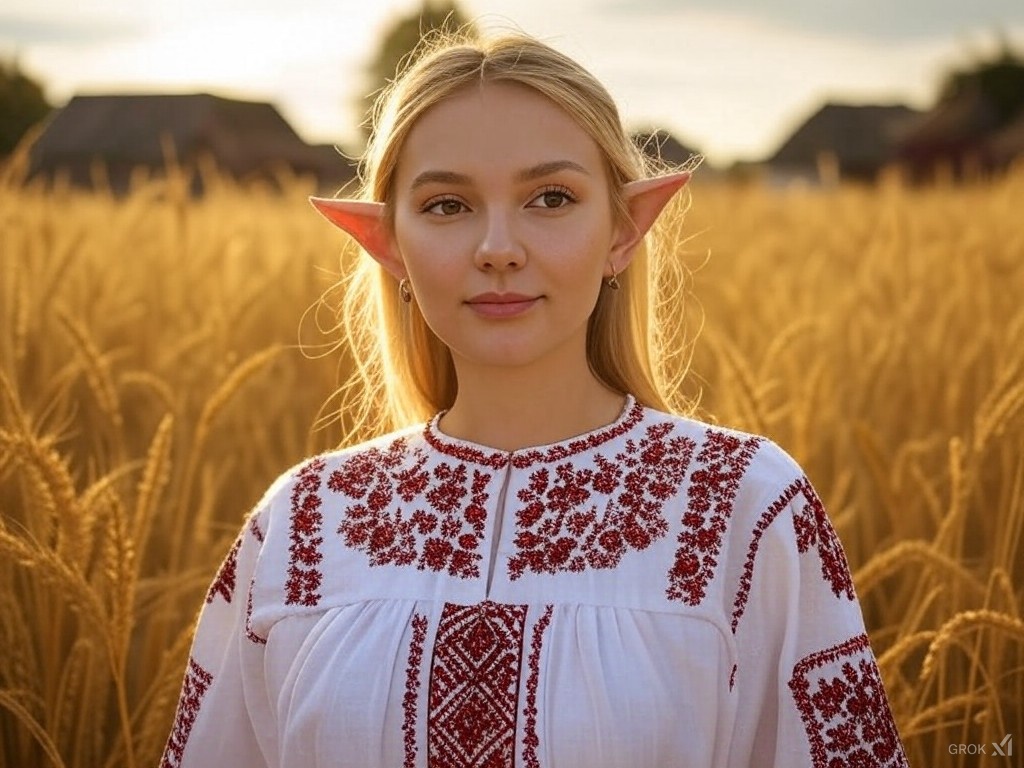 Image by <a href="/grok/">Grok</a> #vyshyvanka #elf #UkrainianOutfit #Ukraine️