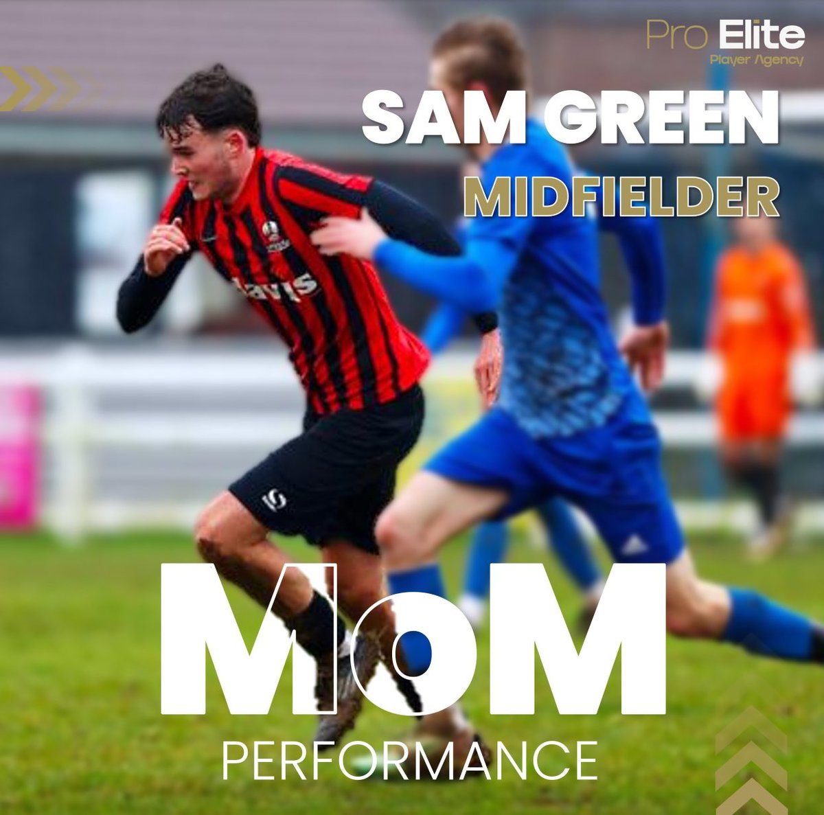ProElite442's tweet photo. ⚽ Delighted for our talented 17 year old CM, Sam Green..
🔥 Putting in a man of the match performance today for his loan club (Step 5) Shirebrook Town FC, and in his first competitive performance for them 👏 https://t.co/6KA3Q1URvS