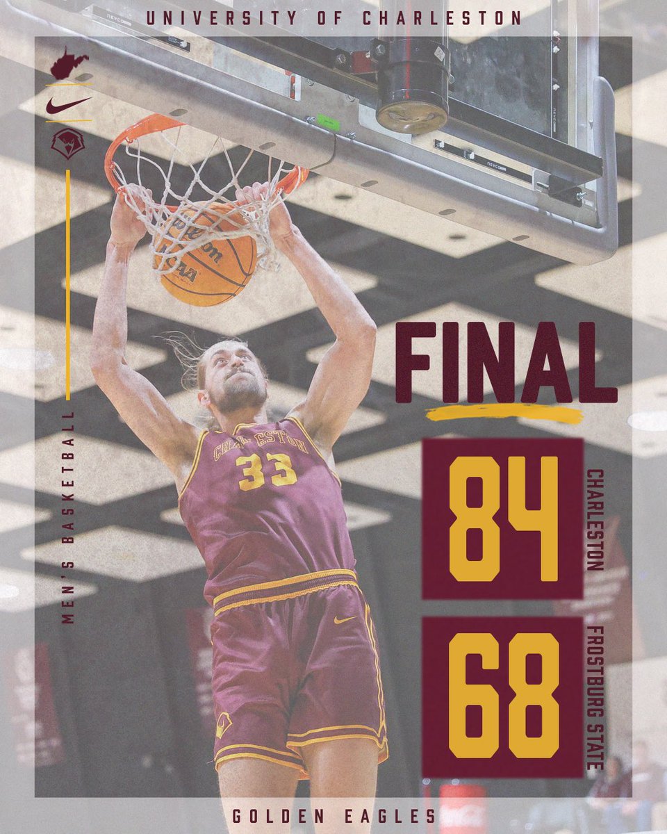 ucwv_athletics's tweet photo. 🏀Charleston picks up a road dub by defeating the Frostburg State Bobcats 👀

Zach Loveday scored a career high 23 points in the contest along with 8 rebounds while Dwaine Jones found himself a double-double, 11 points and 12 assists 👏

#WingsUp https://t.co/KkA6QR0Qp7