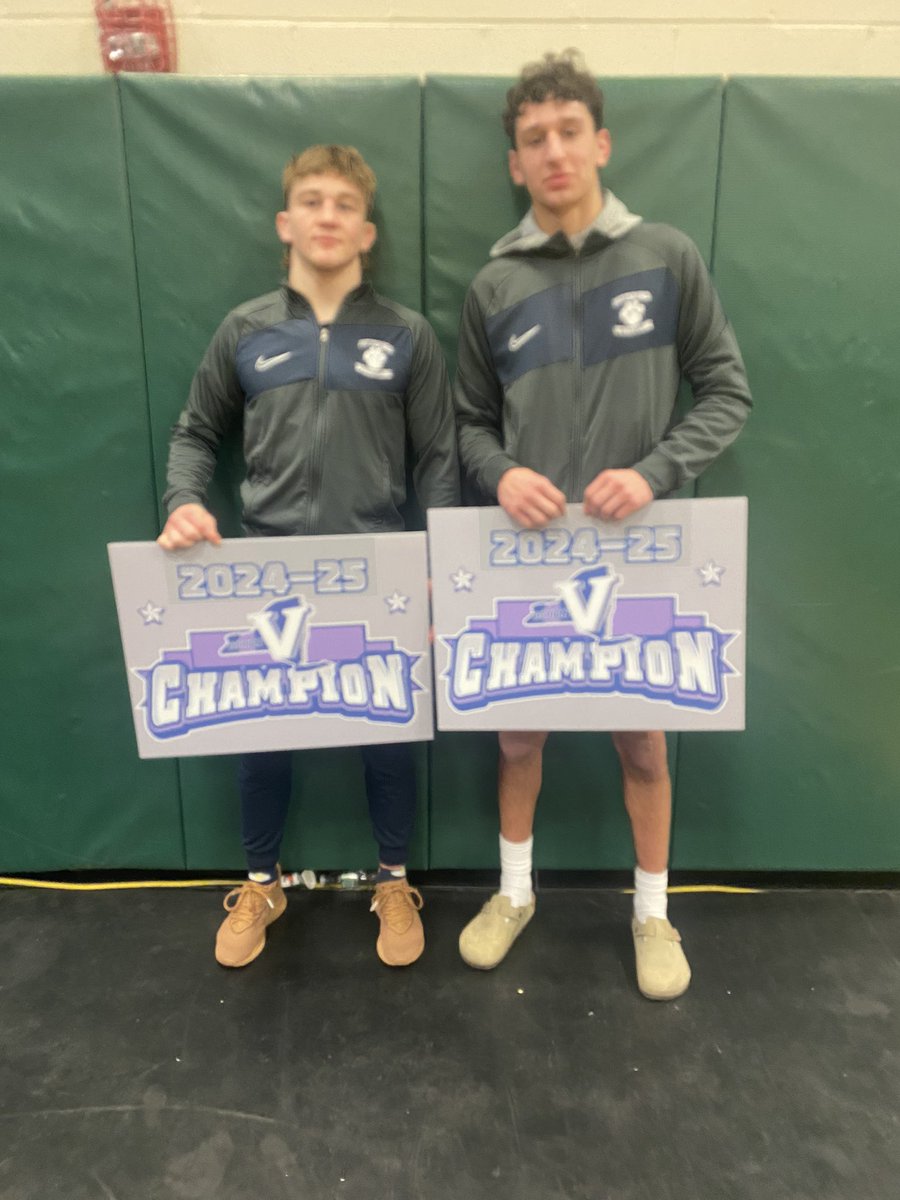 Congratulations to Section V A 1 Champions and Most Outstanding Wrestlers of the tournament to (138) Samson McKissick Staley and Zach Gerby (152). 
Let's go panthers! #oneteam <a href="/PCSDAthletics/">Pittsford Athletics</a> <a href="/MCPSAC/">MCPSAC</a>