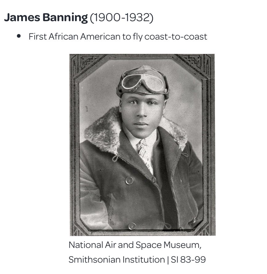 valhuntbeauty's tweet image. #DemsUnited 
#BlacksInAviation 
#BlackHistoryMonth 
#BlackHistoryIsAmericanHistory 

Quote:

James Banning (1900-1932) First African American to fly coast-to-coast
￼
National Air and Space Museum, Smithsonian Institution | SI 83-99
 
With African American navigator Thomas Allen