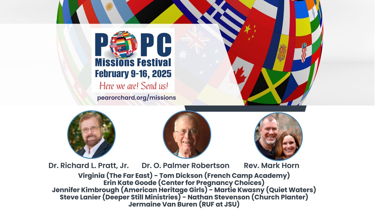 Don't forget to register for our Missions Festival events by tomorrow! To view the brochure, fill out the online commitment form, or register, visit pearorchard.org/missions.