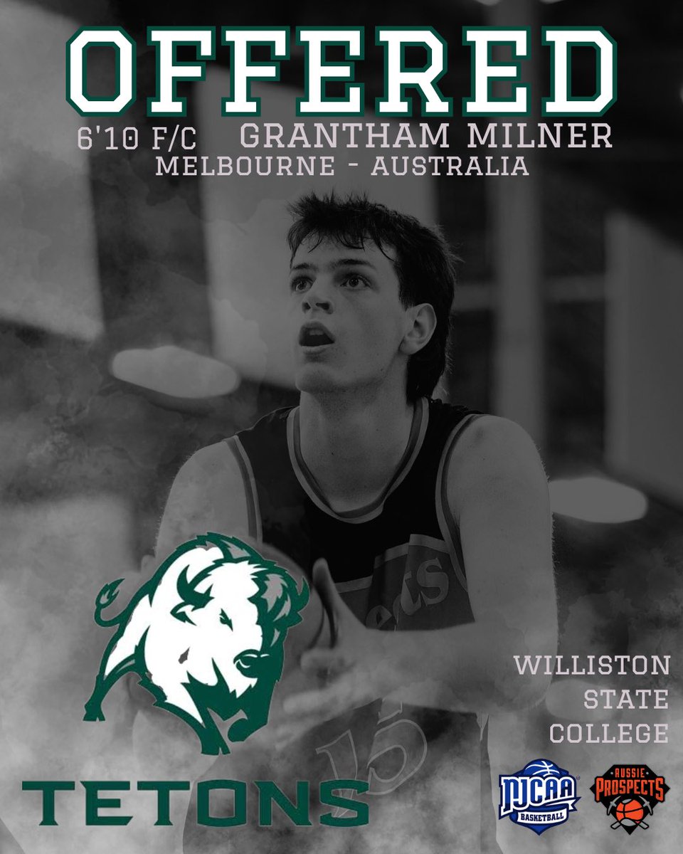 ProspectsAussie's tweet photo. Congratulations to 6’10 F/C Grantham Milner who has received an offer from Williston State College (NJCAA I) @GranthamMilner @CoachAshMcCorm1 https://t.co/f8fsPRsfia