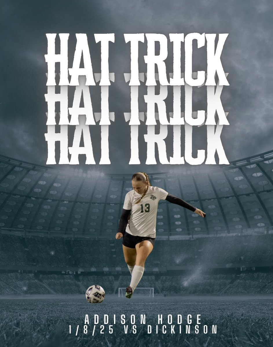 Congratulations to Junior Addison Hodge on a Hat Trick today!  
<a href="/HTXSoccer/">HTX Soccer</a>