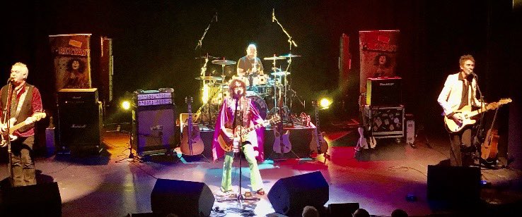 TRextasyBand's tweet photo. Thanks to everyone who attended our sellout gig tonight at The Borough Theatre in Abergavenny. What a great audience! I wonder if anyone who was there tonight will be attending our gig tomorrow evening (Sun 9/2) at another sellout at The Borough Theatre, Abergavenny!? #marcbolan https://t.co/w7hYl0DYkv