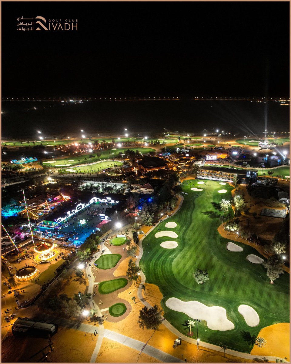 #نادي_الرياض_للجولف؛ الدرة المضيئة وسط ليل العاصمة ✨⛳️