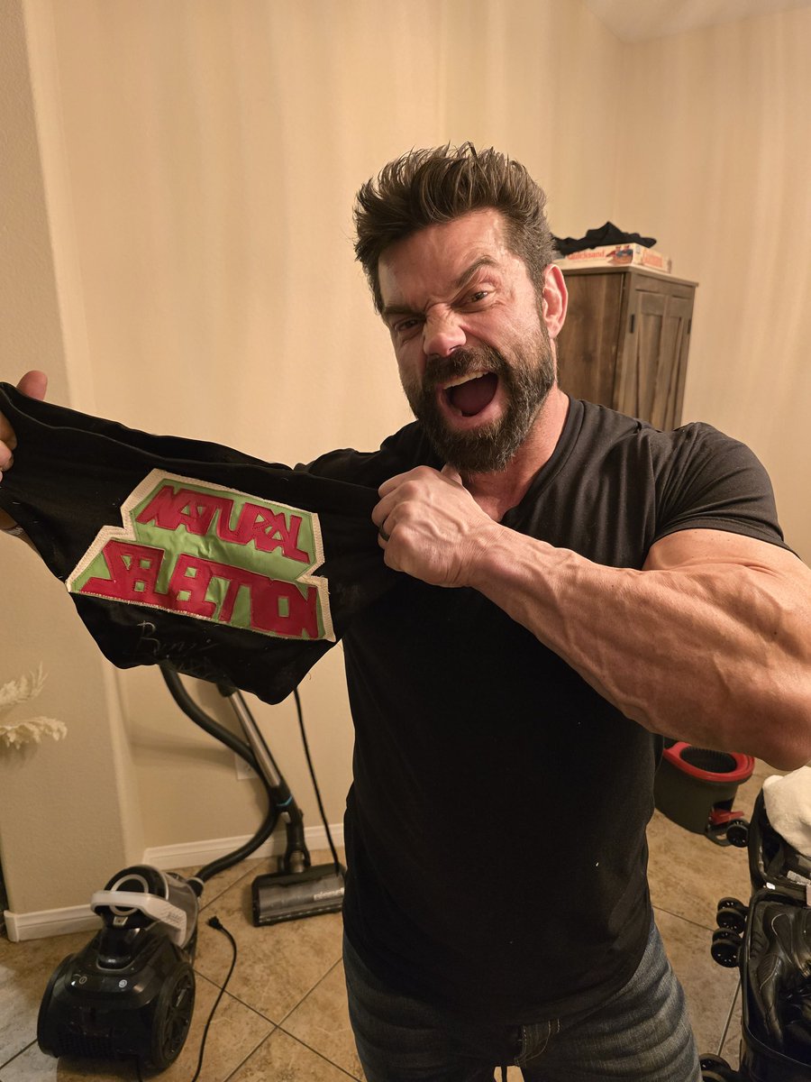 ShawnT75's tweet photo. @JustinWhang I've got Brian Cages signed trunks w/photo proof from this Tag Team....Natural Selection of interested https://t.co/qfpioROw2W
