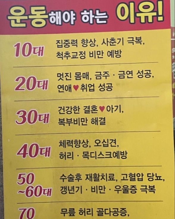 나이별 운동해야 하는 이유