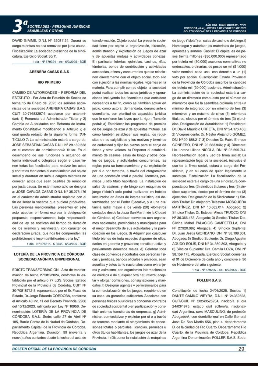 LLARYORA DA UN GOLPE DE TIMON A LA LOTERIA DE LA PROVINCIA PARA NO SER INVESTIGADO

Luego de las denuncias que se iniciaron desde el Bloque de la <a href="/ucrcordoba/">UCR-Córdoba</a> el <a href="/gobdecordoba/">Gobierno de Córdoba</a> que, pretendía cerrar un “nuevo negocio” con la #LoteriaCordoba , dispuso transformarla en una SA.