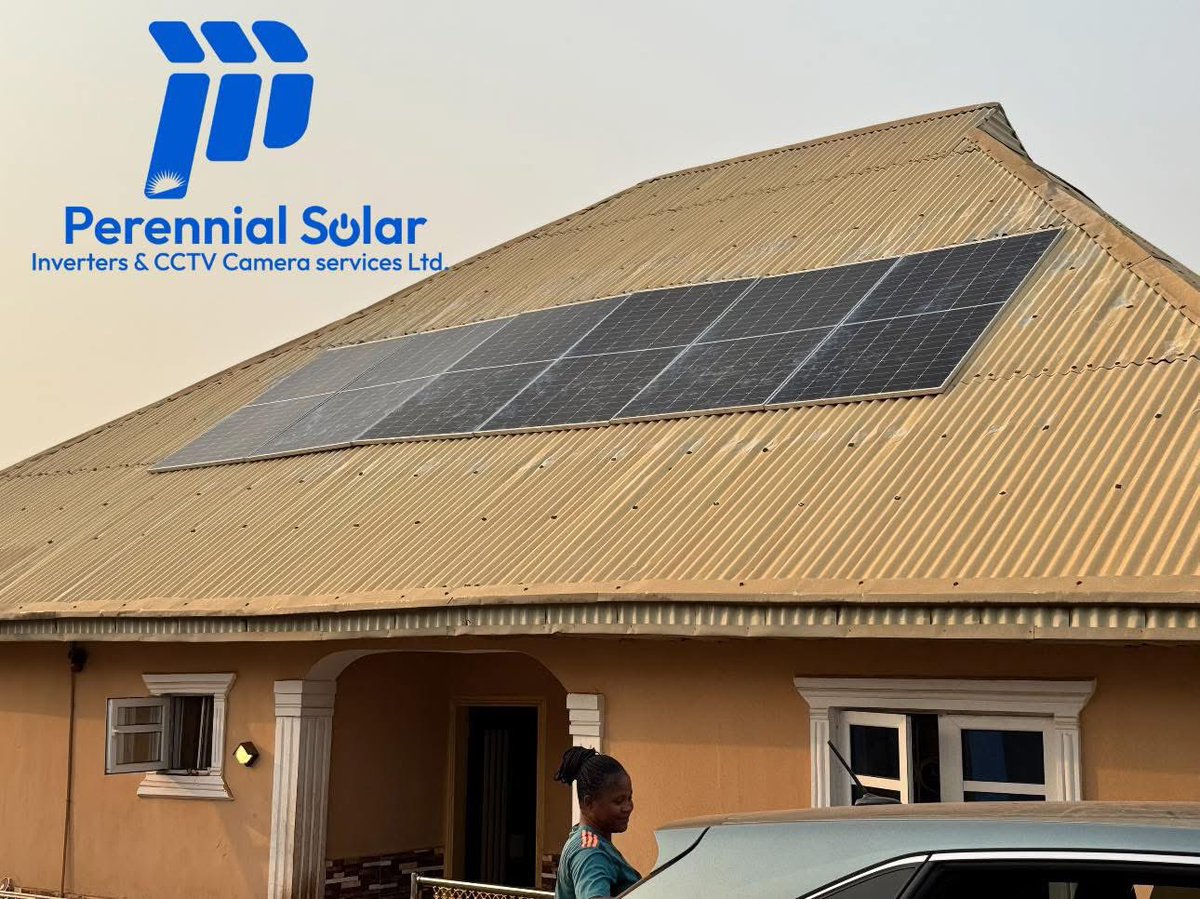 Perennial_Solar's tweet photo. 5kva Hybrid Solar system
6 units of 550watt Solar Panels
5kwhr Lithium battery
Dc &amp; Ac accessories

Load: Pumping Machine, fridge/freezer, Tv, fans, lights, decoder, blender, console, workspace and other household appliances

Payment on Delivery 

Call/WhatsApp Us: 08086286109 https://t.co/NW7qx6KMoW
