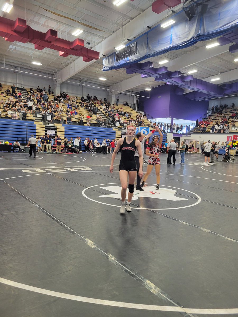 CHSCoachCarp's tweet photo. Sr SuNae Burden fought through her pain and won 3rd place with a PIN 📌 for the WIN ✋️punching her ticket to State! #Getyourhandraised #CougarNation #Stateminded
@chs_cougar_wres @DavissonDustin @AthleticsCanyon @canyonhscougars @BMar1842 @cisdnews https://t.co/RIynx6hnS5