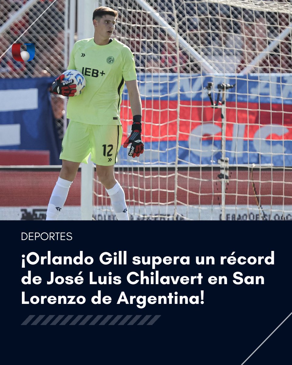 ¡Dejó atrás al "Chila"! 🔝

🧤 El portero Orlando Gill 🇵🇾 acumula 4 vallas invictas en San Lorenzo y con ello, superó el récord de César Mendoza 🇵🇾 y José Luis Chilavert 🇵🇾.

👉🏻 Los dos mencionados tenían el hito de tres partidos seguidos sin recibir goles en la liga con el