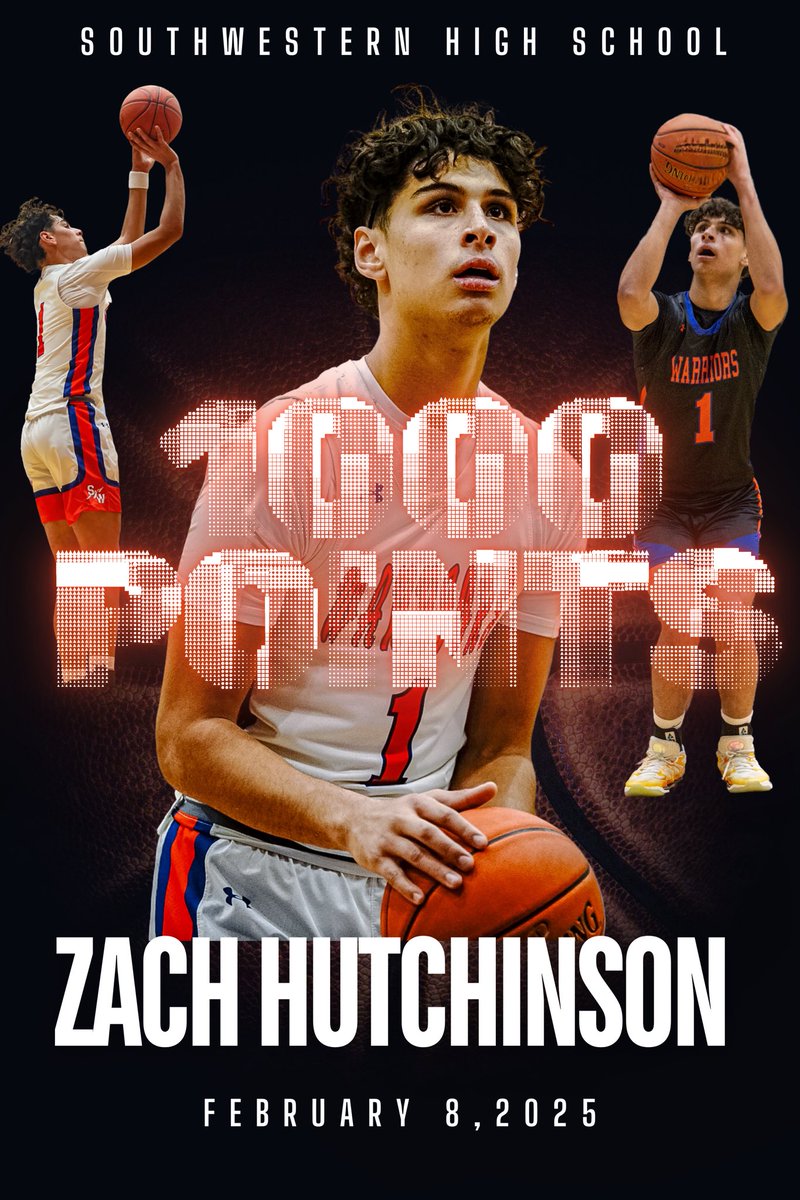 We are happy to welcome Zach Hutchinson into the 1,000 point club at Southwestern. Zach has been with us all 4 years at SW and still has another year to go. Congratulations on this milestone and I can’t wait to see many more!