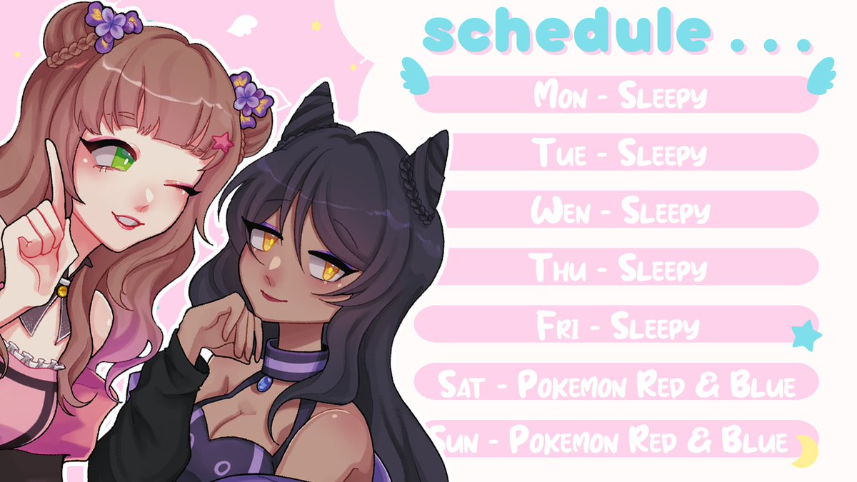 NegativeDiva's tweet photo. Hi, everyone!! We are finally starting to act like an actual organized person!!

Starting from next week me and Kaos will be bringing you a project to play every Pokemon game together! Please come up to watch us next week!!

#vtuber #envtuber #VTuberUprising https://t.co/F0oovcqKhl