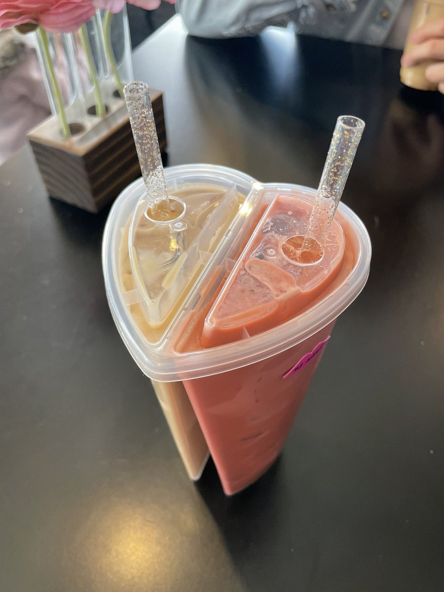 my new favorite coffee shop where i can get a heart shape cup split with TWO different lattes. oh how i love being a woman