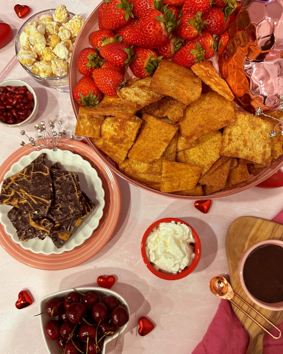 All the heart eyes for this setup. 😍 Comment a 🫶 and we may send you one 7.33 oz bag of Stacy's to share with your Galentine's! 🫶 

We will randomly select 20 winners.  NO PURCHASE NECESSARY.  Ends 02/11/25. 50 U.S. &amp; D.C. res. 18+(19+ for AL/NE).