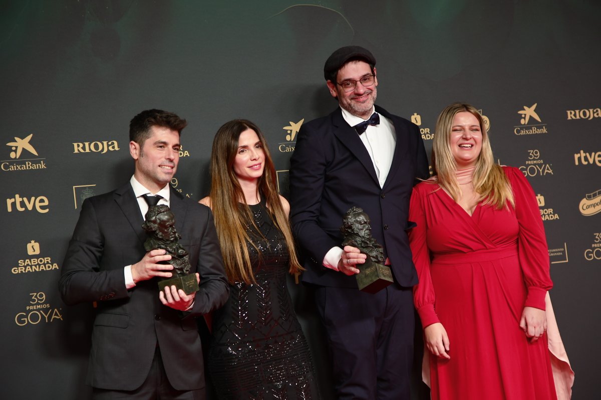El equipo de LA GRAN OBRA y su Goya a Mejor Corto de Ficción.

📸 <a href="/MarcoBarada/">Marco Barada</a> 

#Goya2025