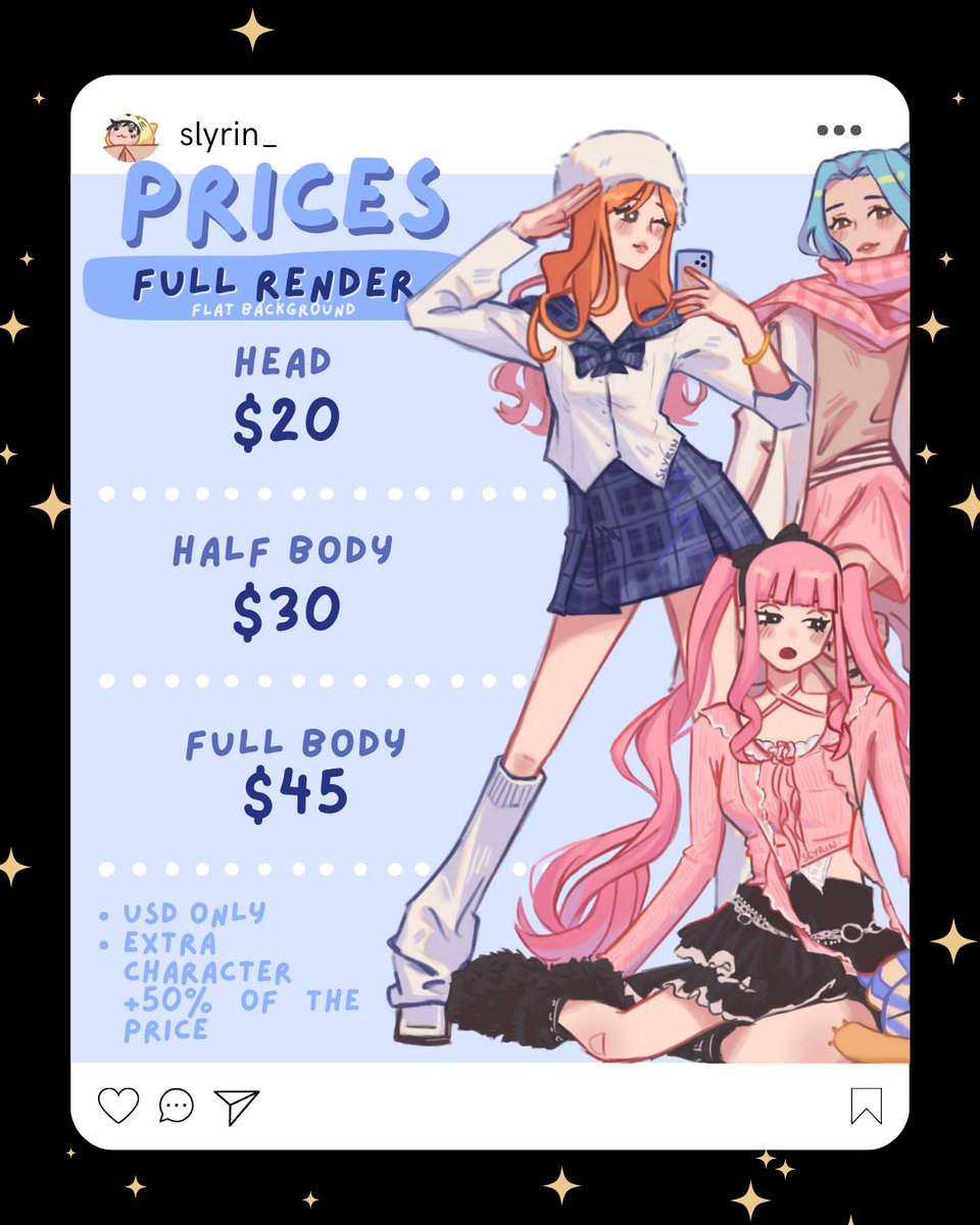 slyrin_'s tweet photo. Hellooo I’m opening commissions!!

✨ More details and my TOS here: https://t.co/1f5bE2QTDx

Thank you so much, RTs are appreciated 🙏
#commissionsopen https://t.co/kMjkFHQDUx