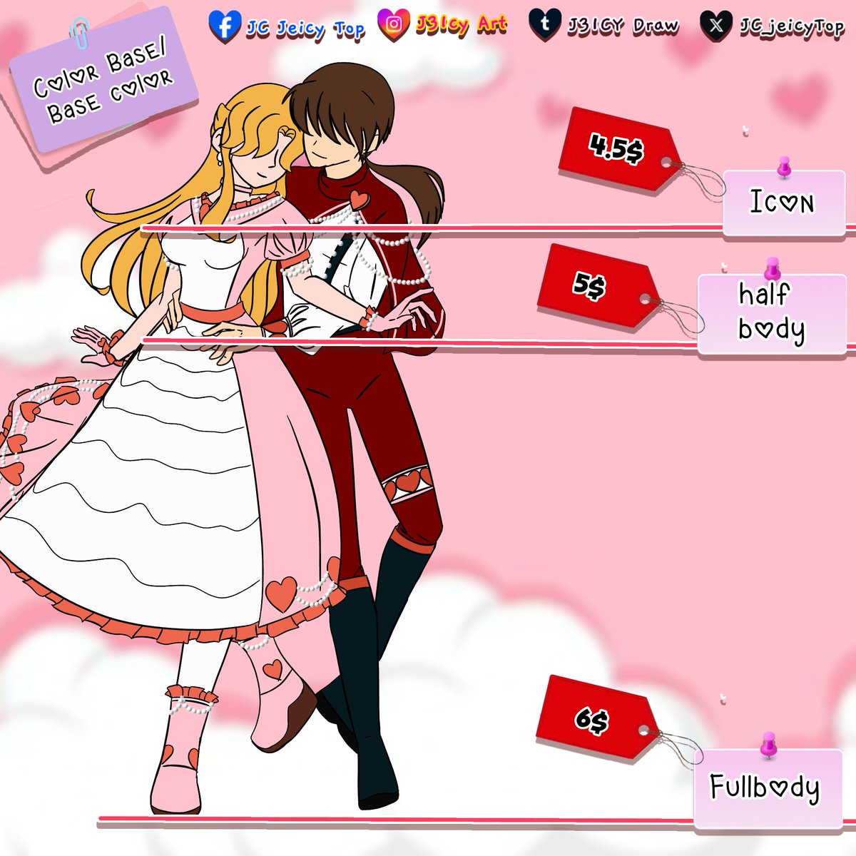 JC_jeicyTop's tweet photo. ✏️¡Comisiones abiertas!✏️

💞Especial : San Valentín💕

❤️Comisiones disponibles por todo el mes de febrero ^0^✨

💌Más info: https://t.co/abIDaX6hCI

#opencommissions
#draw #comisiones #comission #dibujo #artedigital #SanValentín #SanValentrix2025 https://t.co/BCTZ3GQA4B