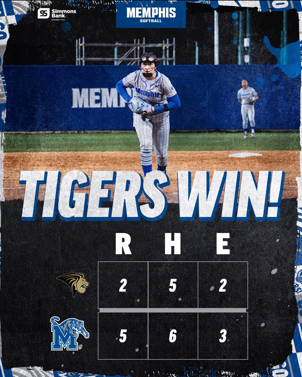 Memphis Softball (@memphissoftball) on Twitter photo Setting a new standard every game โผ๏ธ
For the 1st time in program history, the Memphis Tigers start 4-0! Setting a new standard every game โผ๏ธ
For the 1st time in program history, the Memphis Tigers start 4-0!