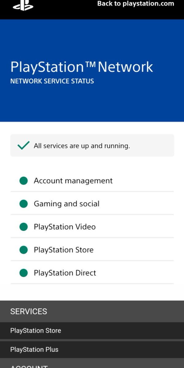 DBrockitt007's tweet photo. Playstation Network is back up https://t.co/nNIwAWWTBX