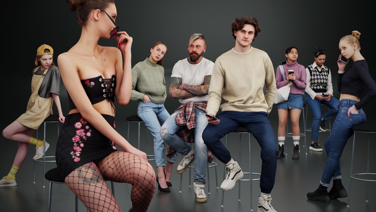 kanistra_studio's tweet photo. More than 350 ready-posed character scans, packed into an asset library. Now available on @blendermarket https://t.co/LcrxX6eKQ8 #blender #photogrammetry https://t.co/y5C6G6vgXz