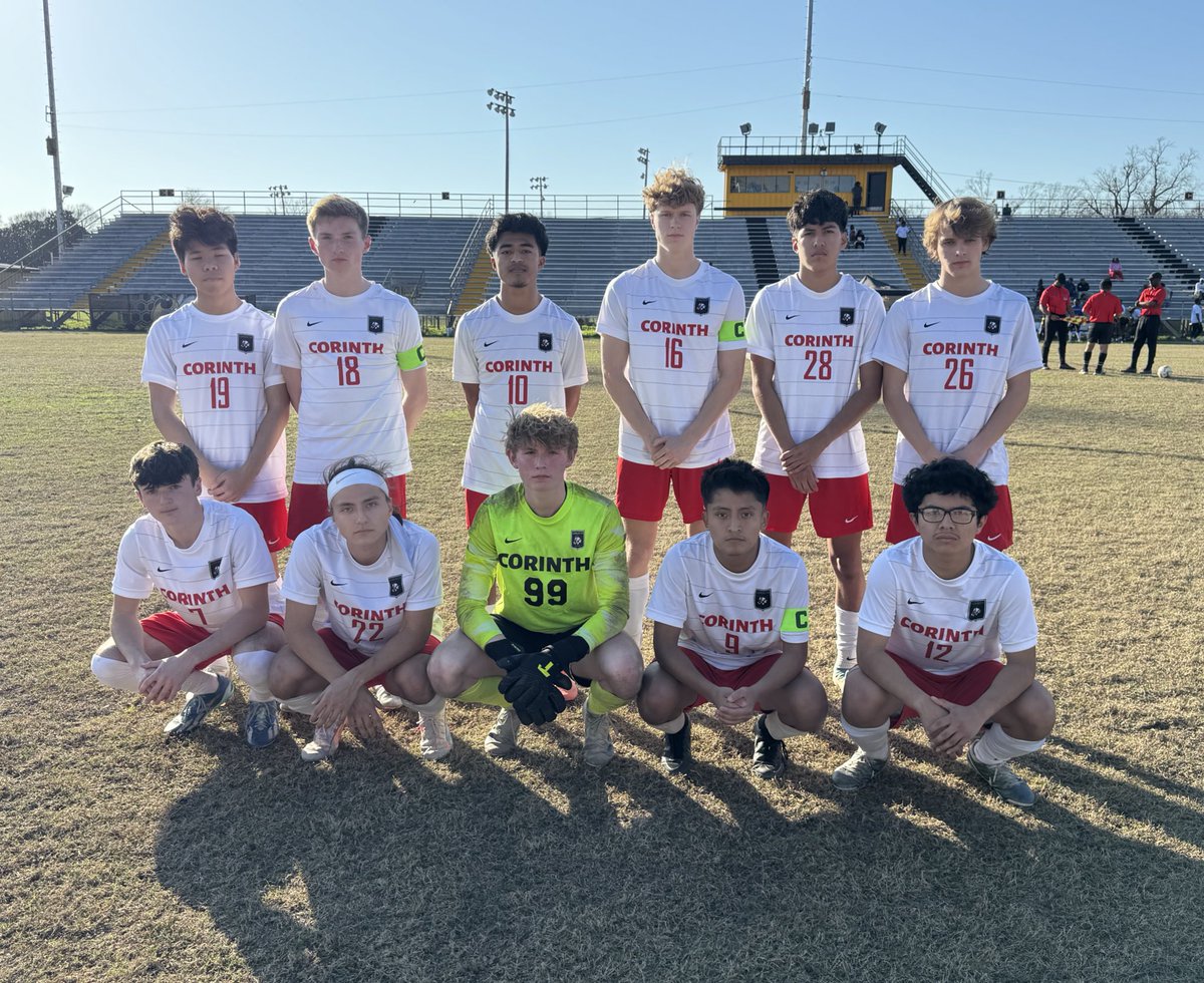 soccerCorinth's tweet photo. Boys Starting XI and stats in a BIG 3-1 WIN on the road over Greenville to secure a spot in North Half:

Goals:
Griffin Carmichiel 2
Sam Evans

Assists:
Griffin Carmichiel 
Sam Evans

Heck of a game and so thankful for our crowd support!

Be safe on the way home! https://t.co/gkHqW7EzZb