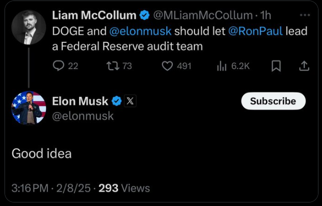 RonPaulInstitut's tweet photo. Ron Paul To Audit The Fed? 
https://t.co/PdxSvXpngR https://t.co/Z4MdHG4va3